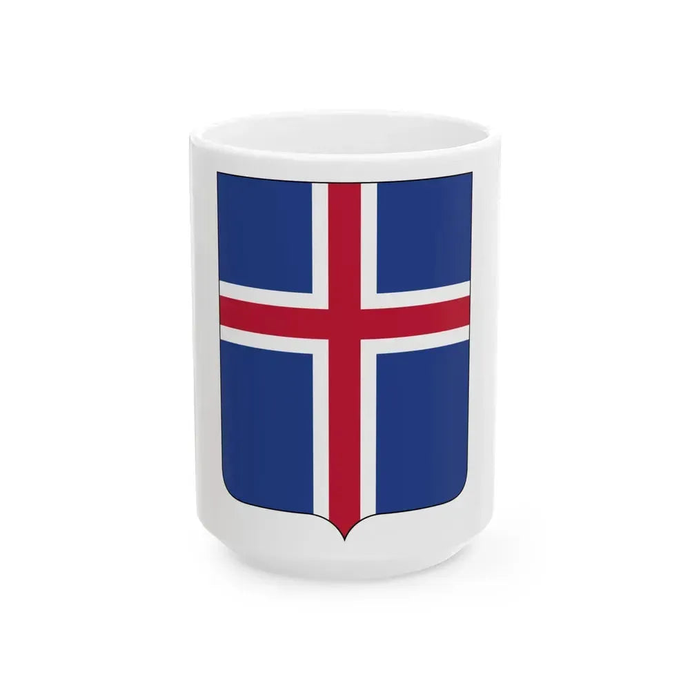 Coat of arms of Iceland 2 - White Coffee Mug 15oz - Go Mug Yourself