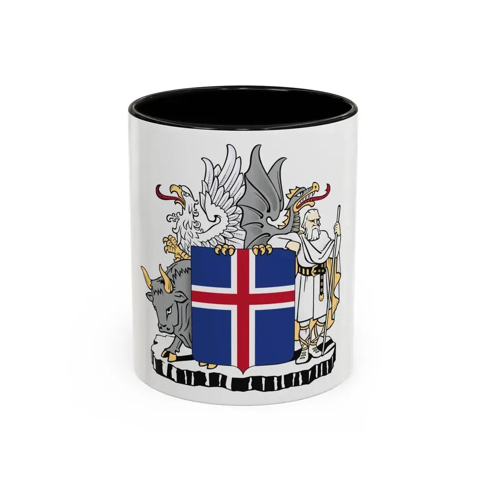 Coat of arms of Iceland - Accent Coffee Mug 11oz Black - Go Mug Yourself