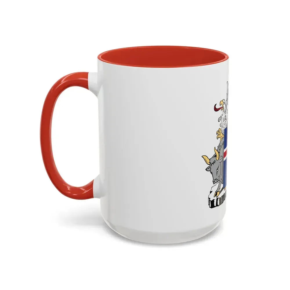 Coat of arms of Iceland - Accent Coffee Mug - Go Mug Yourself