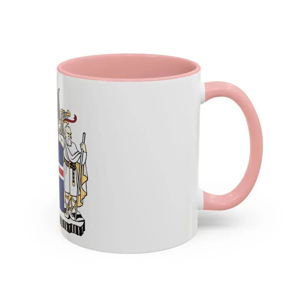 Coat of arms of Iceland - Accent Coffee Mug - Go Mug Yourself