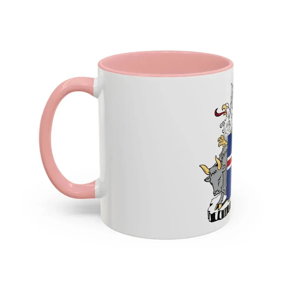 Coat of arms of Iceland - Accent Coffee Mug - Go Mug Yourself