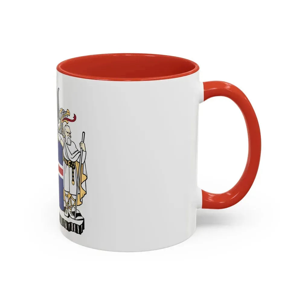 Coat of arms of Iceland - Accent Coffee Mug - Go Mug Yourself