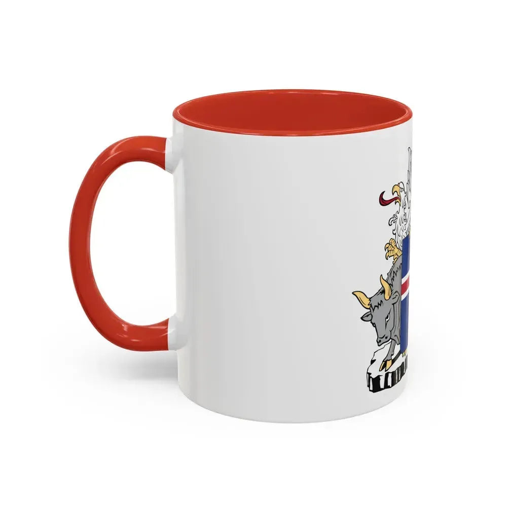 Coat of arms of Iceland - Accent Coffee Mug - Go Mug Yourself