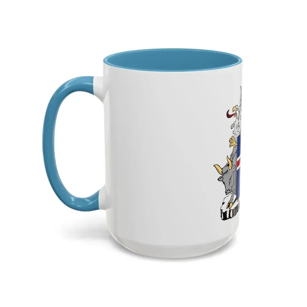 Coat of arms of Iceland - Accent Coffee Mug - Go Mug Yourself