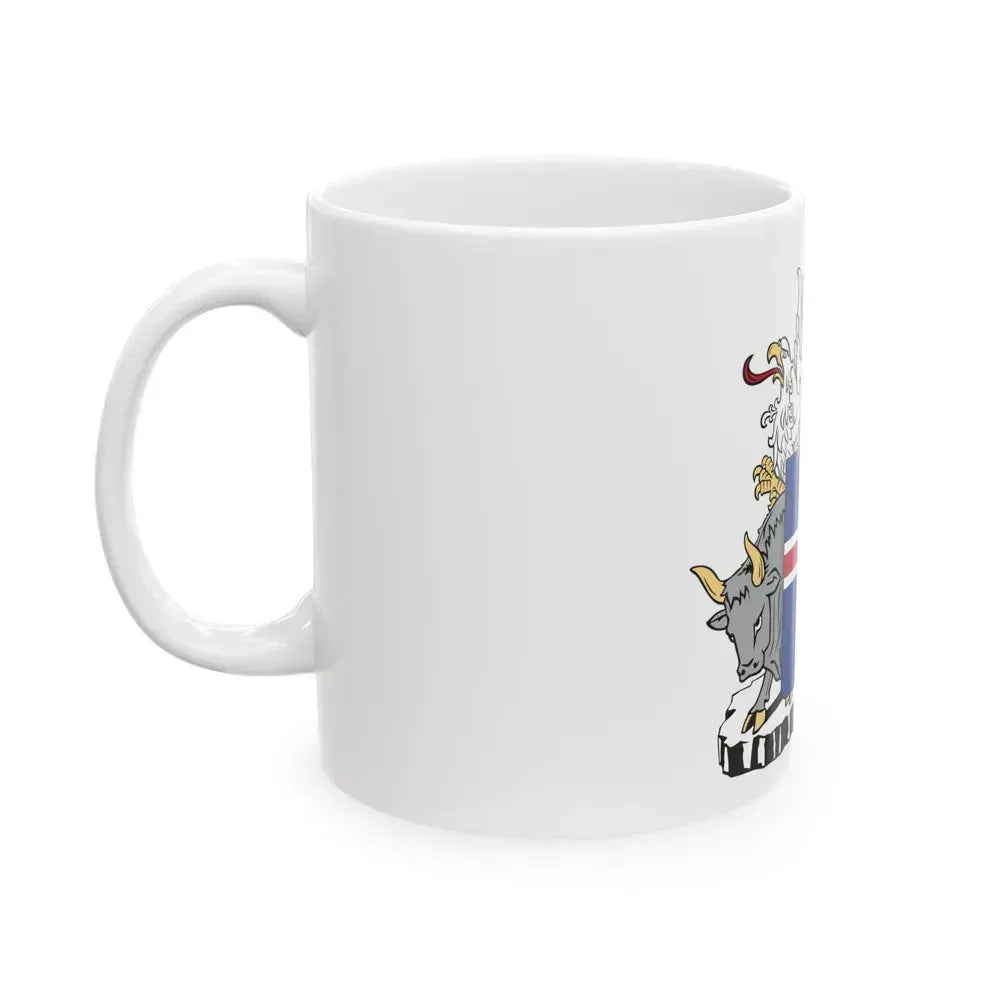 Coat of arms of Iceland - White Coffee Mug - Go Mug Yourself