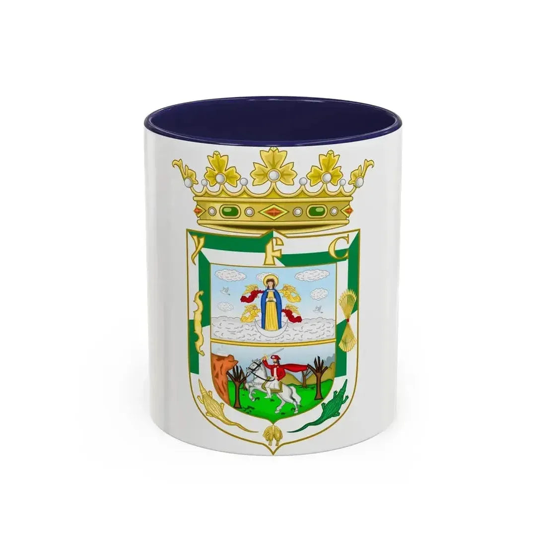 Coat of Arms of Isla Fernandina (Cuba) - Accent Coffee Mug 11oz Navy - Go Mug Yourself