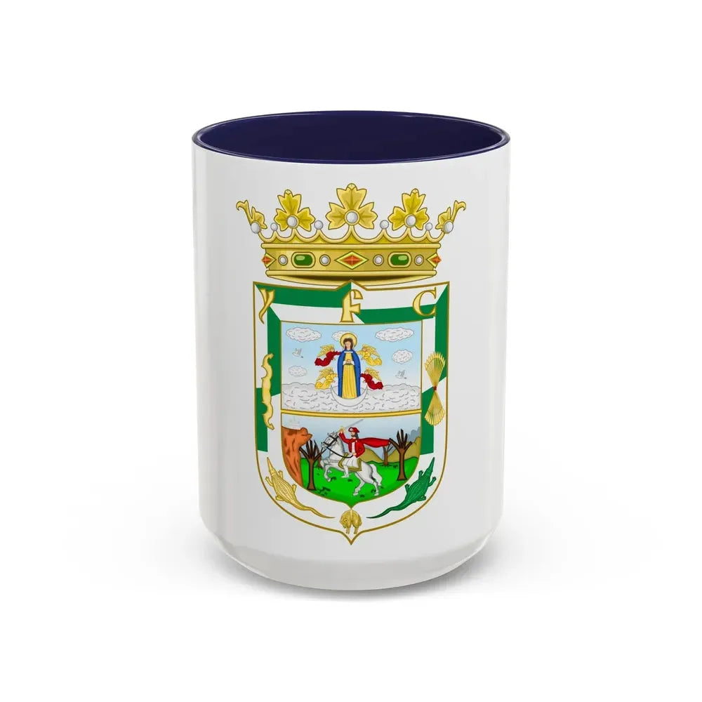 Coat of Arms of Isla Fernandina (Cuba) - Accent Coffee Mug 15oz Navy - Go Mug Yourself