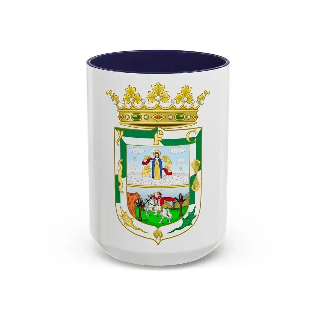 Coat of Arms of Isla Fernandina (Cuba) - Accent Coffee Mug 15oz Navy - Go Mug Yourself