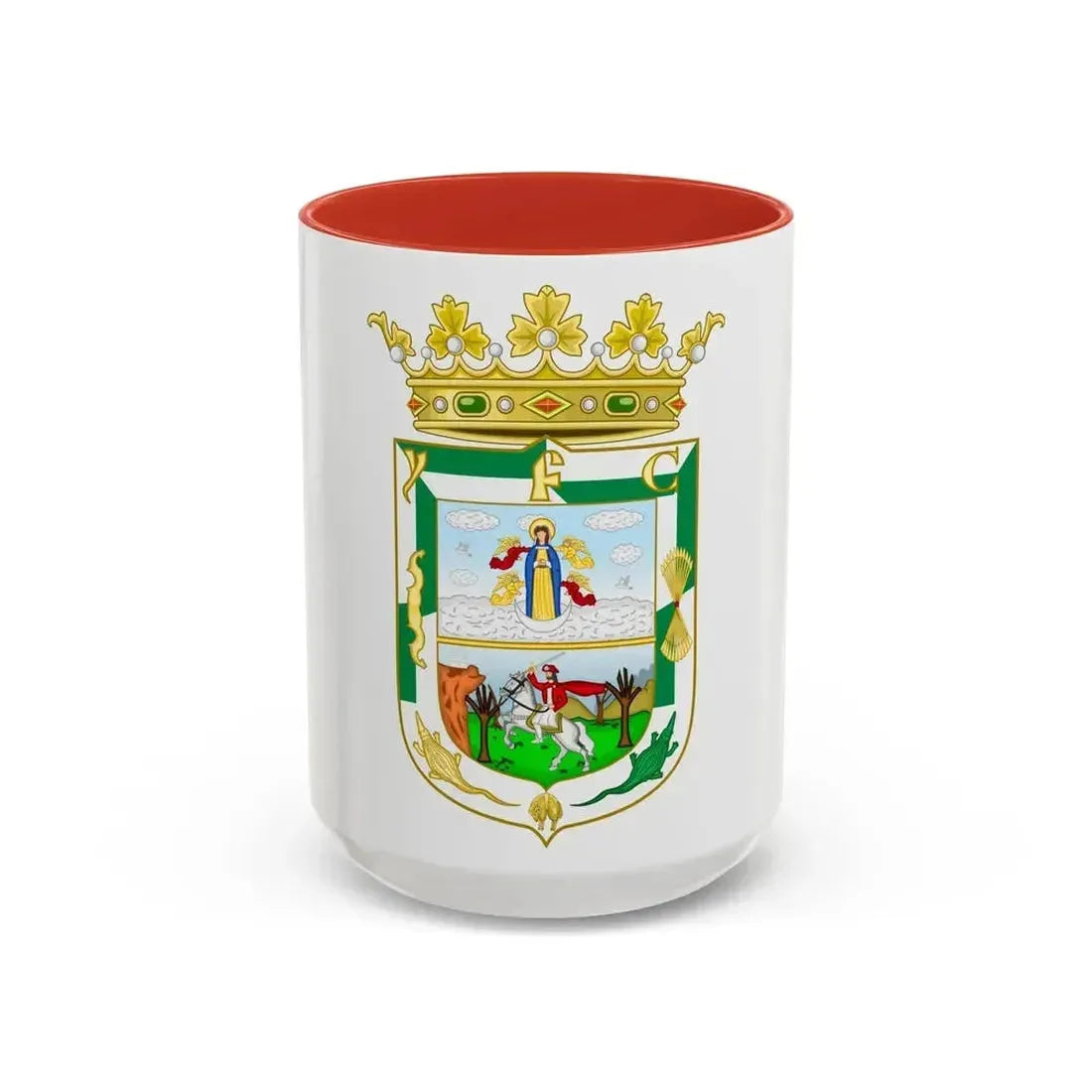 Coat of Arms of Isla Fernandina (Cuba) - Accent Coffee Mug 15oz Red - Go Mug Yourself