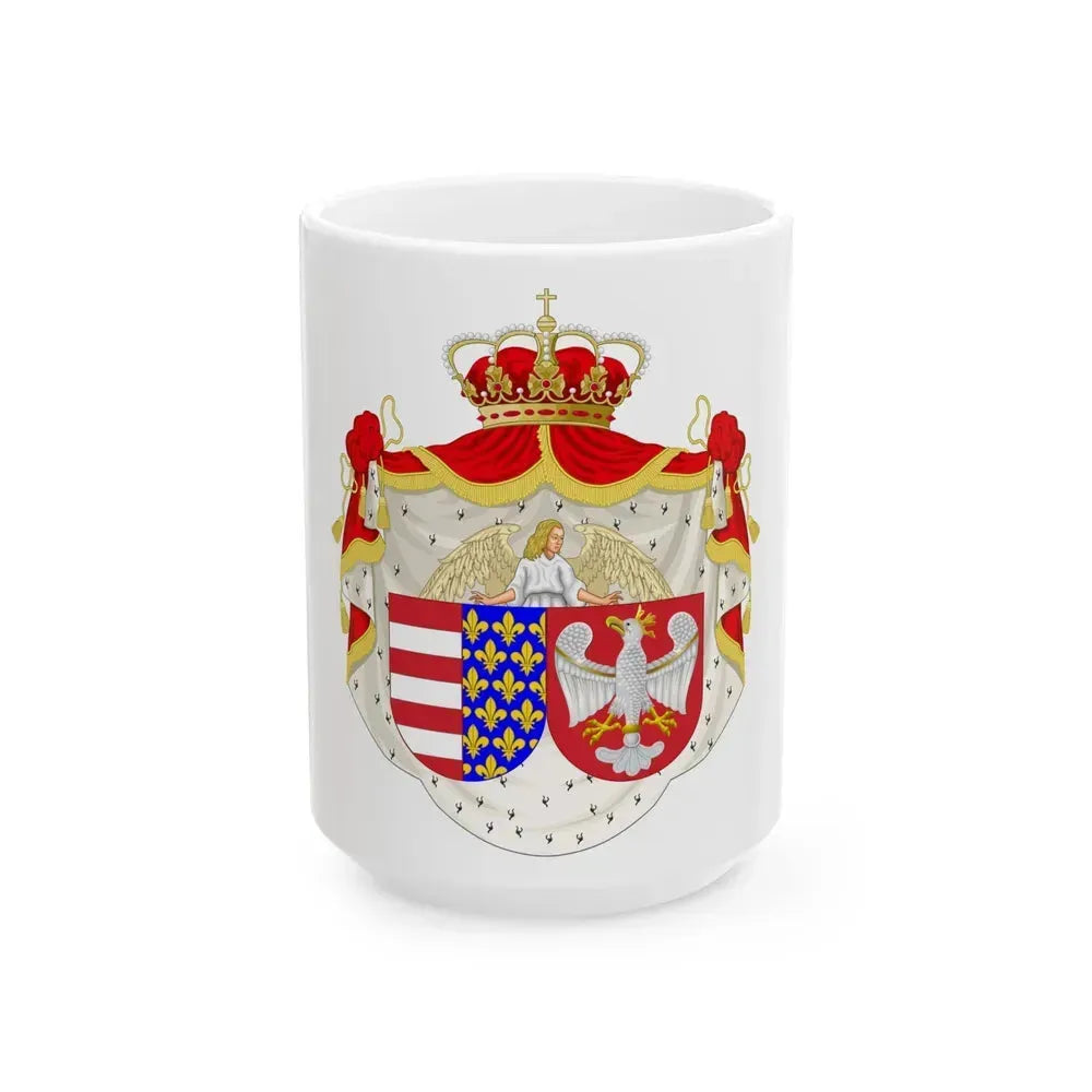 Coat of arms of Jadwiga of Poland - White Coffee Mug 15oz - Go Mug Yourself