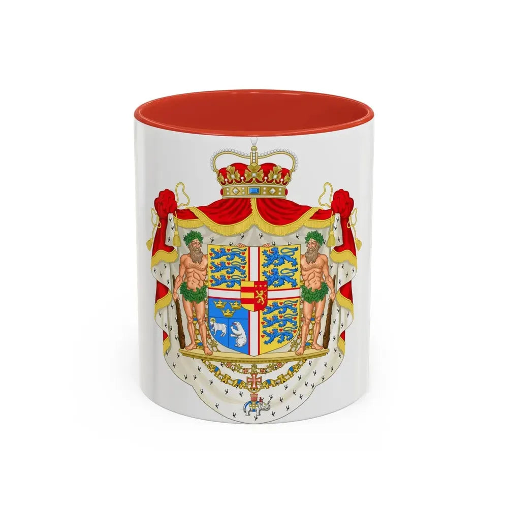 Coat of arms of Joachim, Prince of Denmark - Accent Coffee Mug 11oz Red - Go Mug Yourself