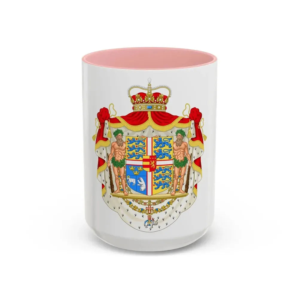 Coat of arms of Joachim, Prince of Denmark - Accent Coffee Mug 15oz Pink - Go Mug Yourself
