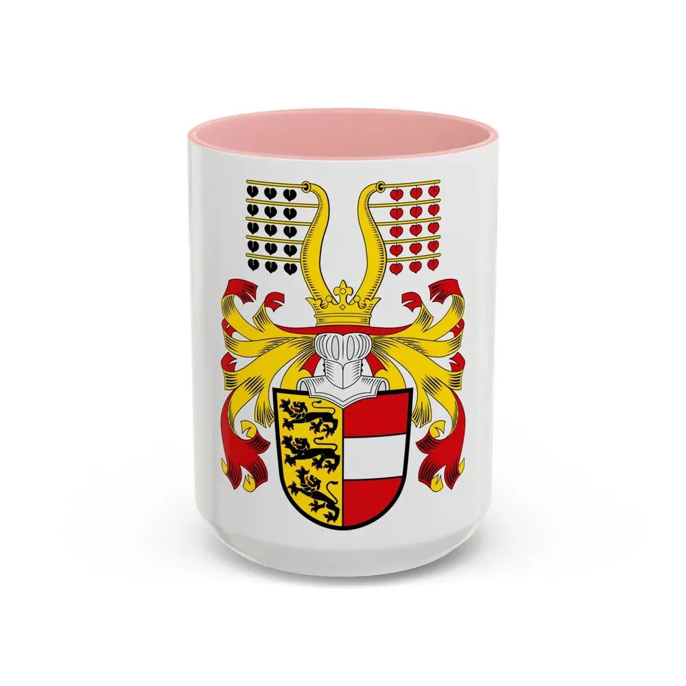 Coat of Arms of Kaernten Austria - Accent Coffee Mug 15oz Pink - Go Mug Yourself