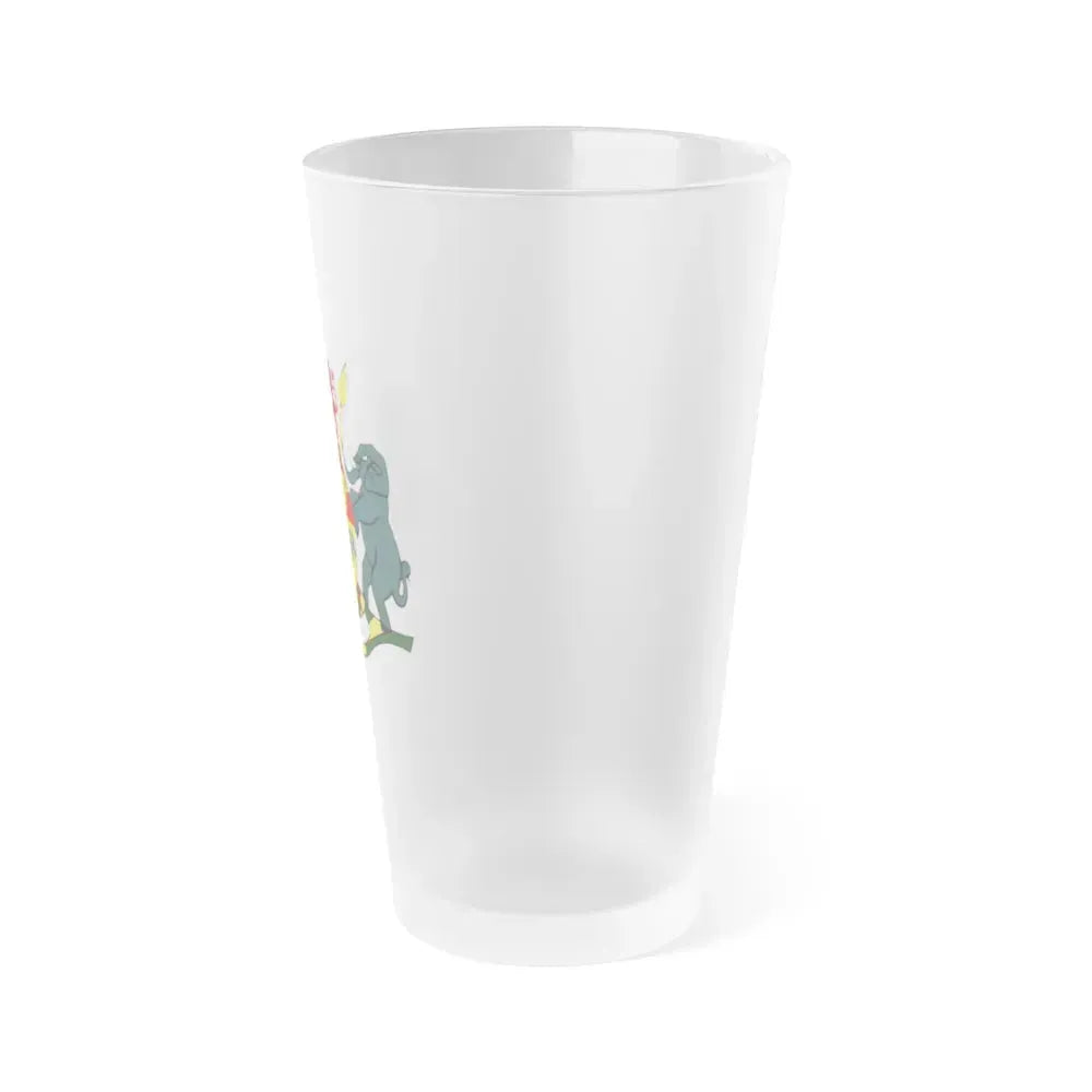 Coat of arms of KaNgwane - Frosted Pint Glass 16oz - Go Mug Yourself