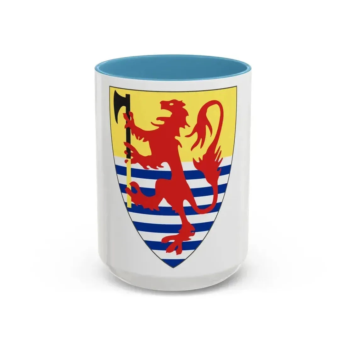 Coat of arms of King of Iceland (13th century) - Accent Coffee Mug 15oz Light Blue - Go Mug Yourself