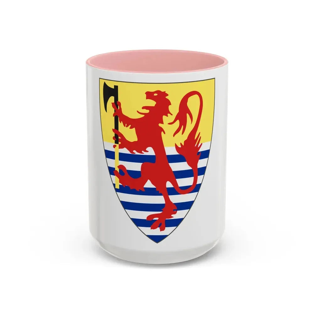 Coat of arms of King of Iceland (13th century) - Accent Coffee Mug 15oz Pink - Go Mug Yourself