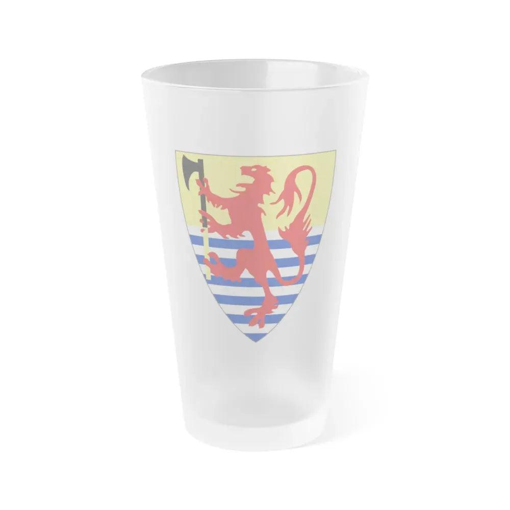 Coat of arms of King of Iceland (13th century) - Frosted Pint Glass 16oz Default Title - Go Mug Yourself