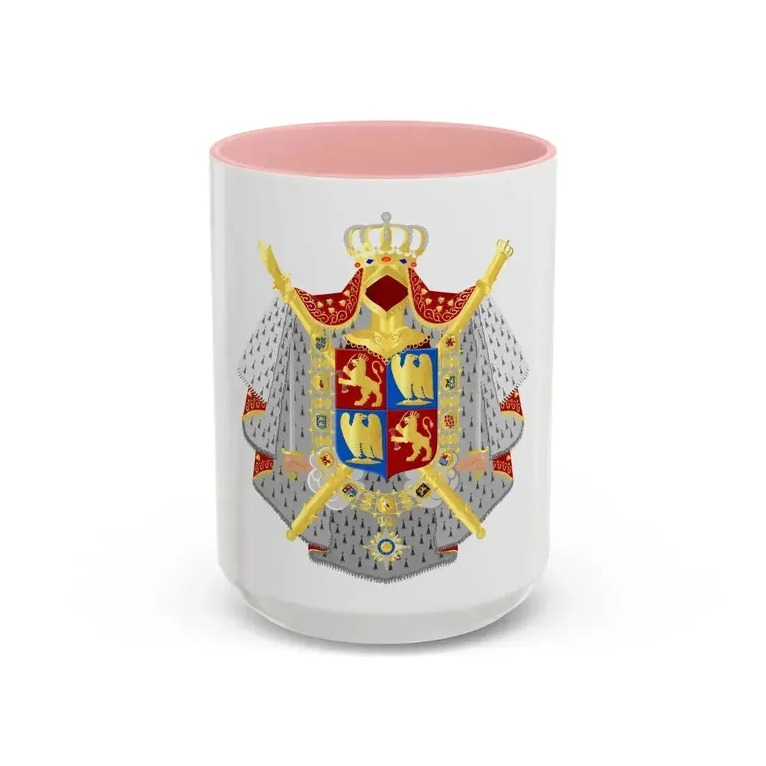 Coat of arms of kingdom Holland King Lodewijk 1808 - Accent Coffee Mug 15oz Pink - Go Mug Yourself