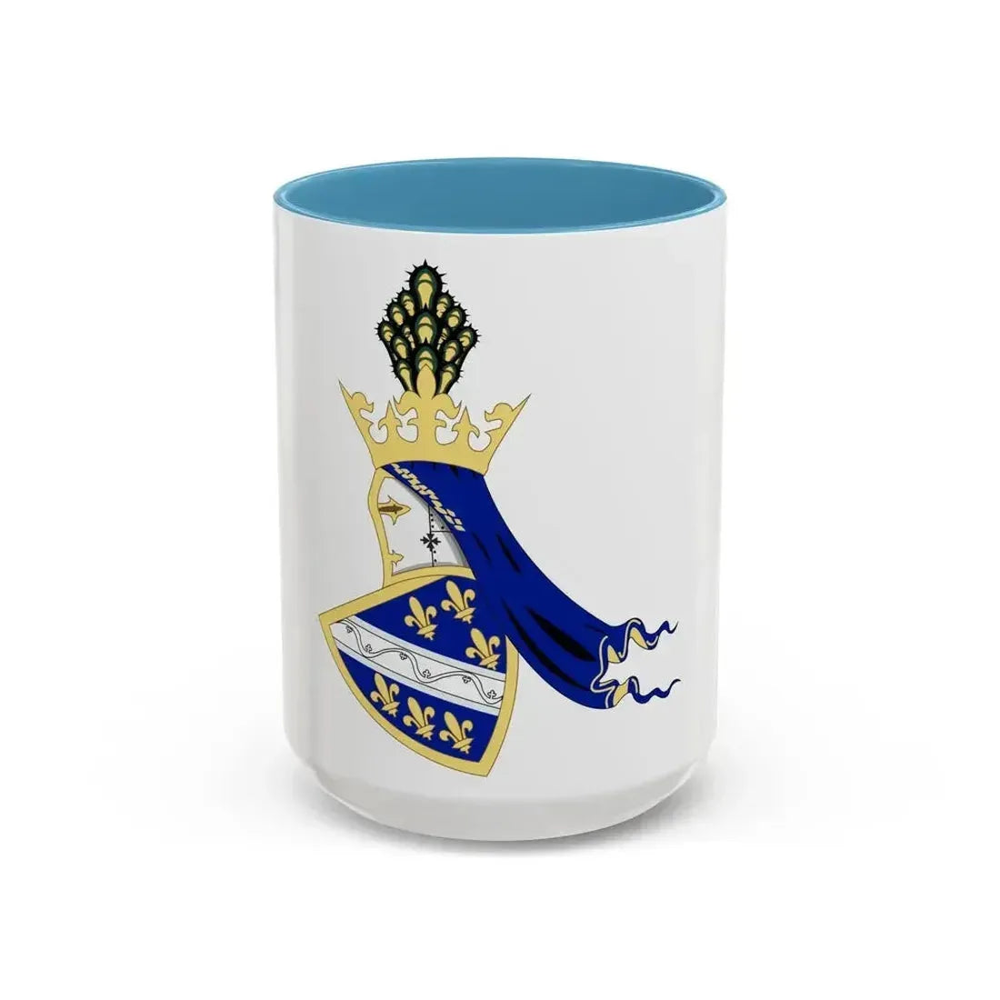 Coat of arms of Kingdom of Bosnia - Accent Coffee Mug 15oz Light Blue - Go Mug Yourself