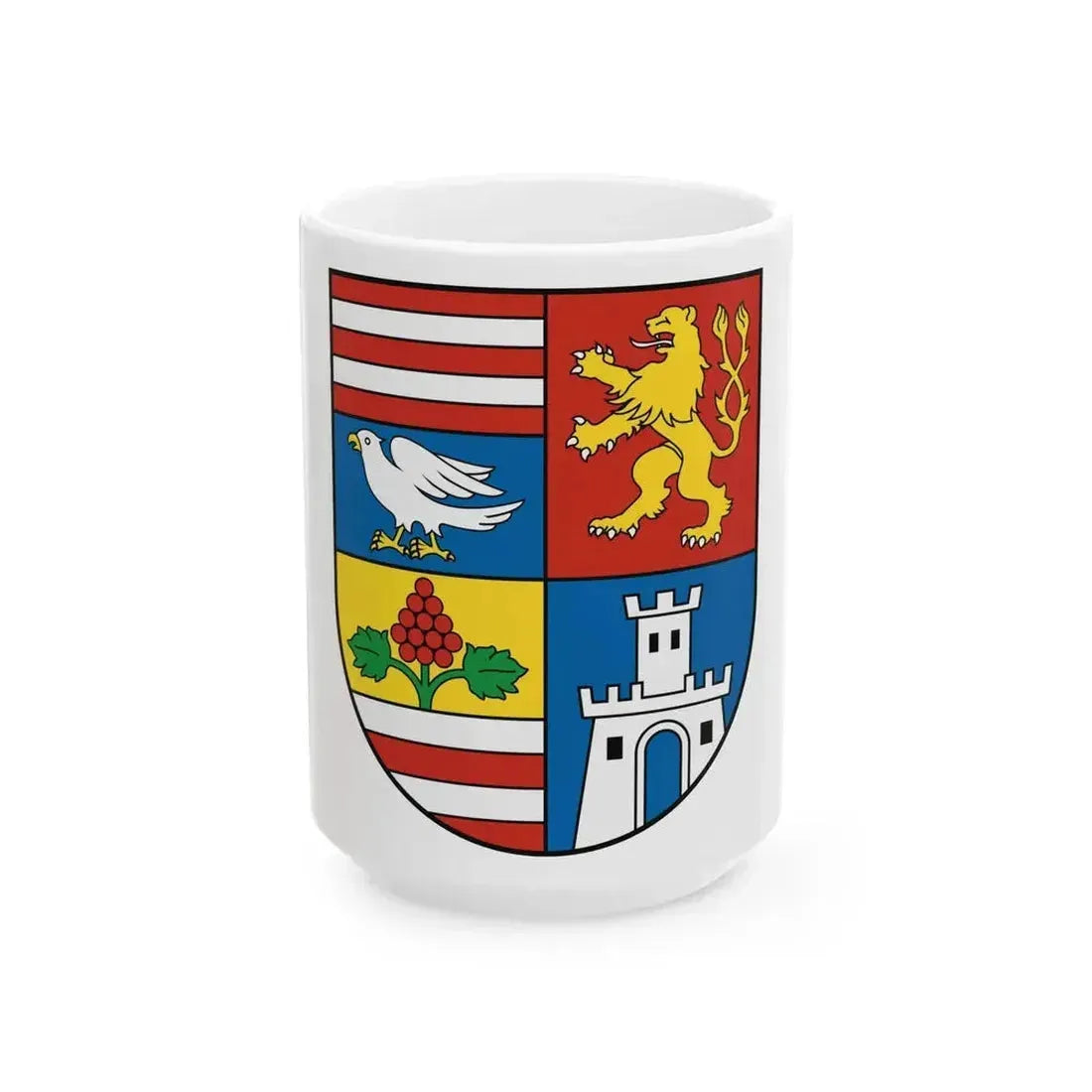 Coat Of Arms Of Kosice Region (Slovakia) White Coffee Mug 15oz - Go Mug Yourself