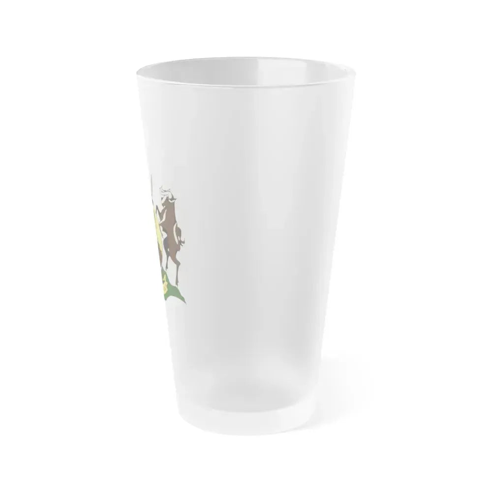 Coat of arms of KwaNdebele - Frosted Pint Glass 16oz - Go Mug Yourself