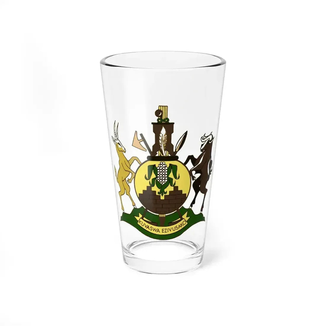 Coat of arms of KwaNdebele - Pint Glass 16oz 16oz - Go Mug Yourself