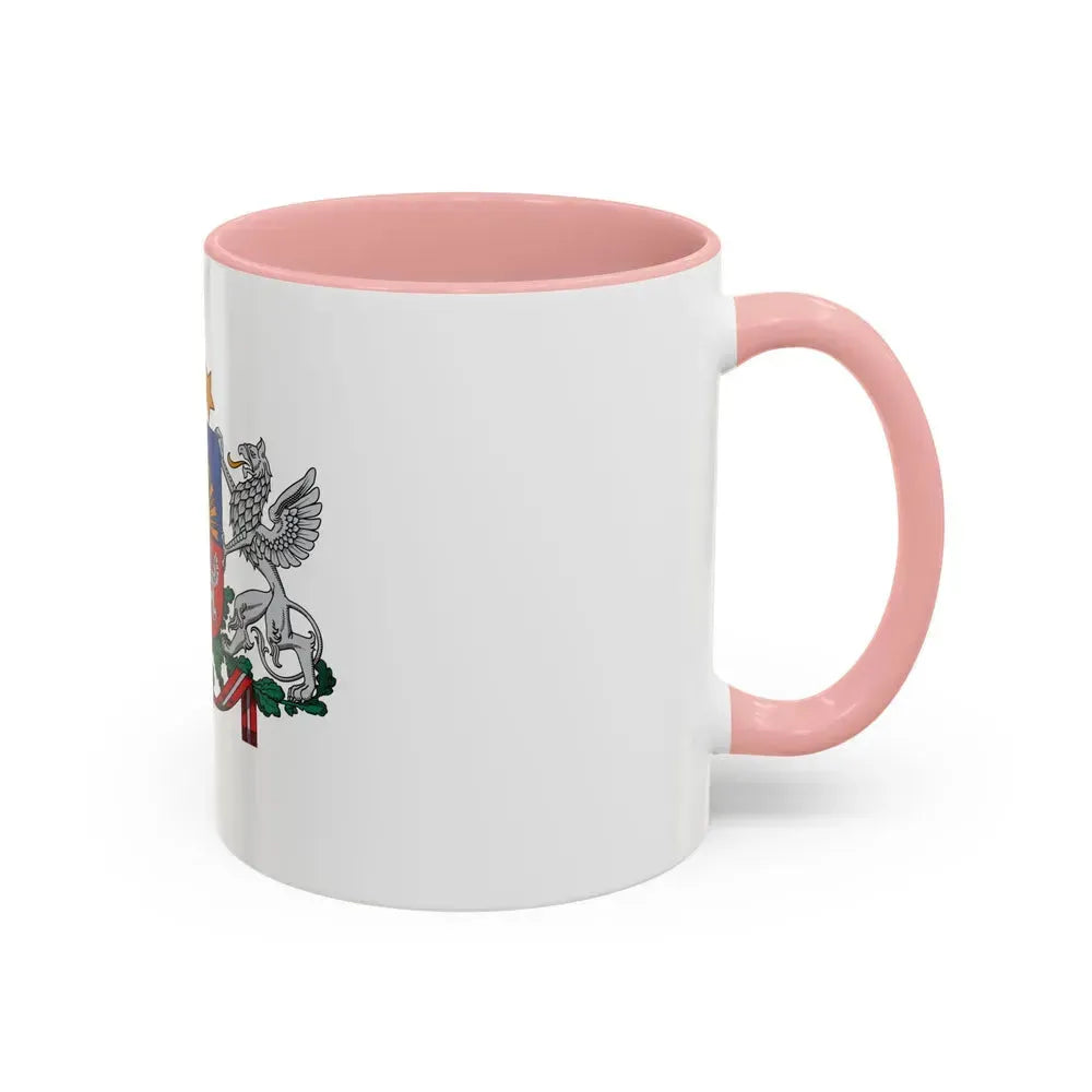 Coat of arms of Latvia - Accent Coffee Mug - Go Mug Yourself