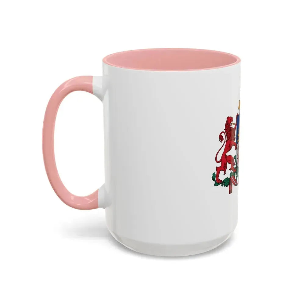 Coat of arms of Latvia - Accent Coffee Mug - Go Mug Yourself