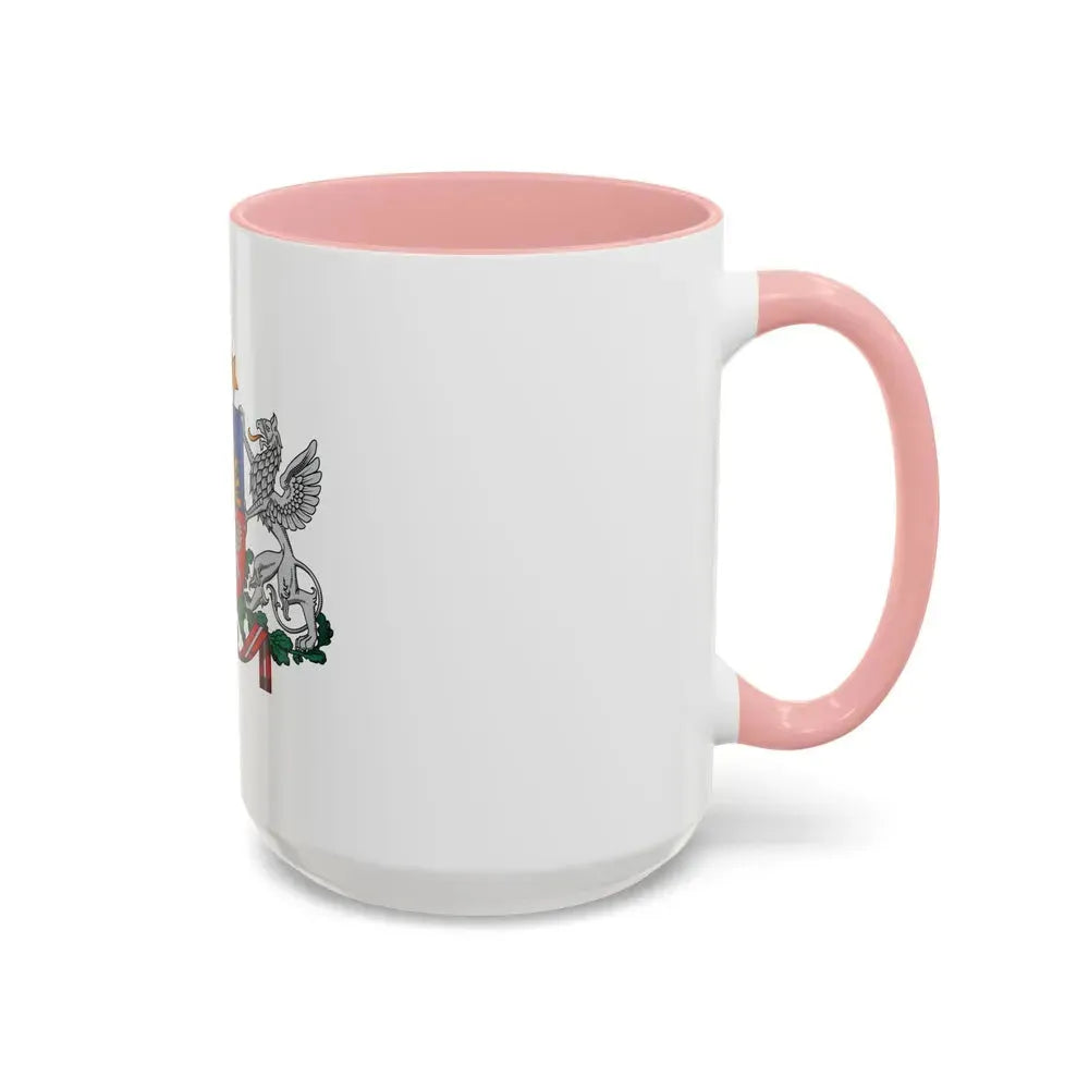 Coat of arms of Latvia - Accent Coffee Mug - Go Mug Yourself