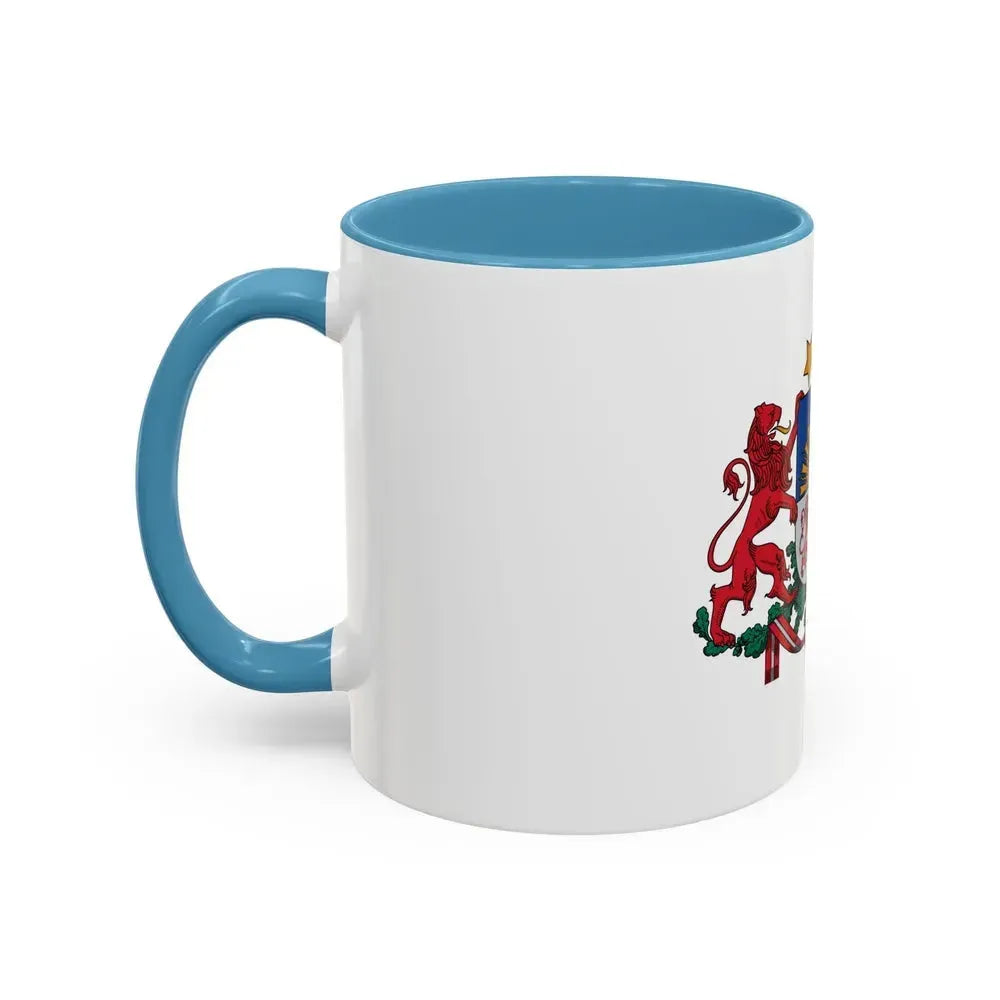 Coat of arms of Latvia - Accent Coffee Mug - Go Mug Yourself