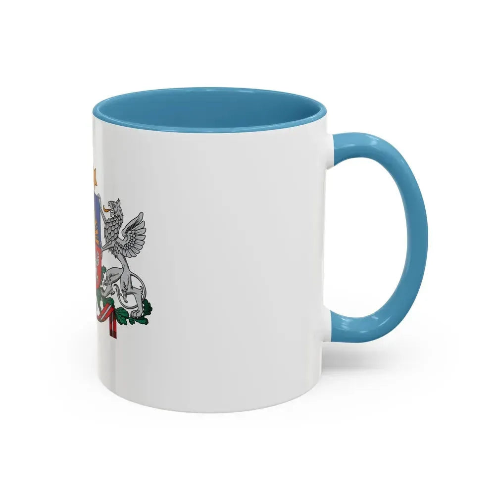 Coat of arms of Latvia - Accent Coffee Mug - Go Mug Yourself