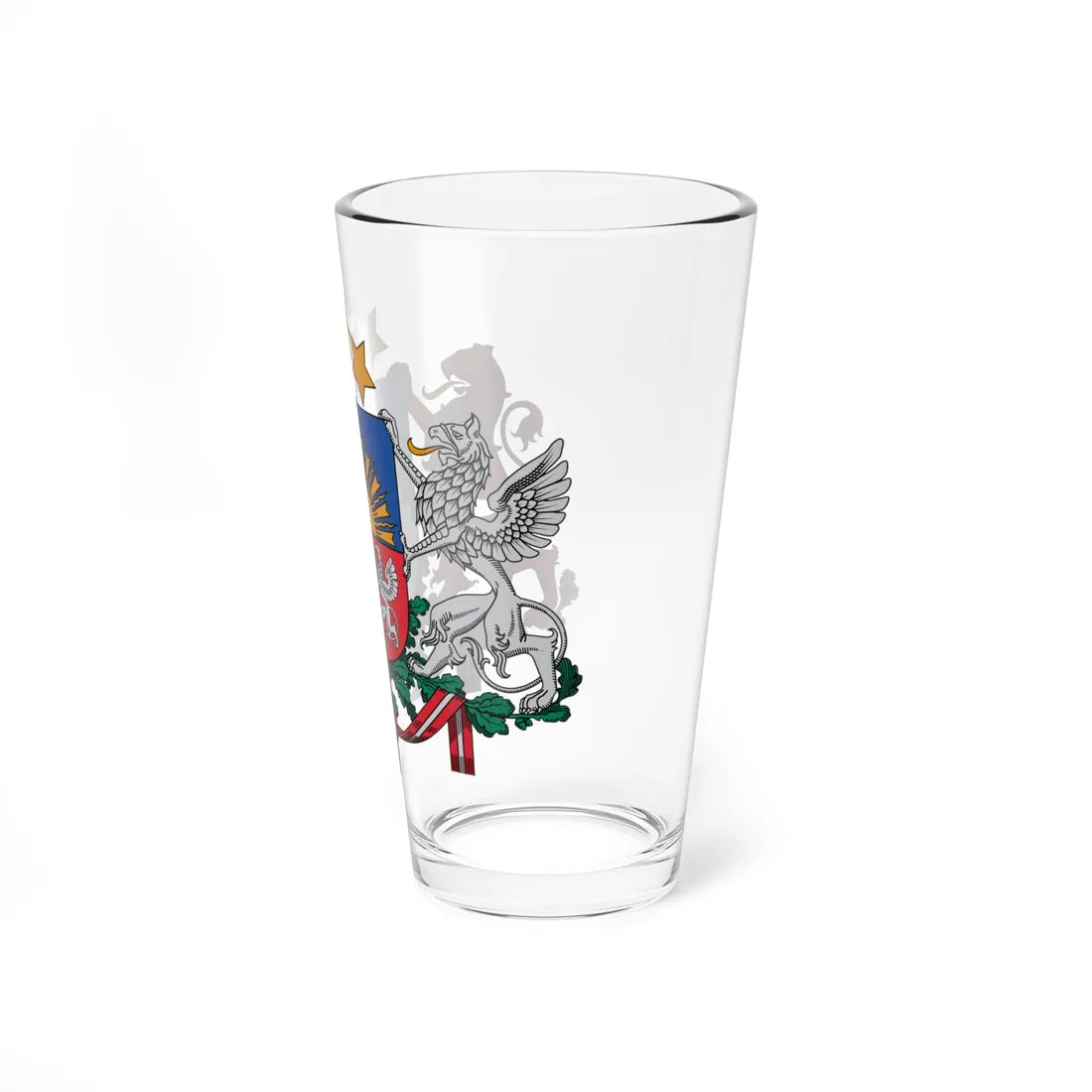 Coat of arms of Latvia (Latvia) (Coat of Arms) Pint Glass 16oz - Go Mug Yourself