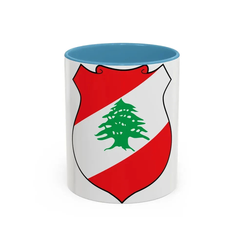 Coat of arms of Lebanon - Accent Coffee Mug 11oz Light Blue - Go Mug Yourself
