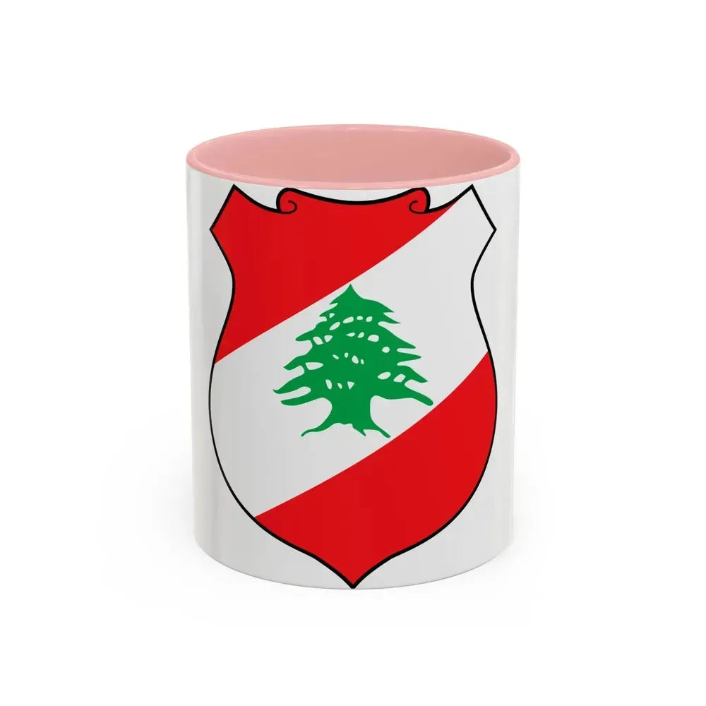 Coat of arms of Lebanon - Accent Coffee Mug 11oz Pink - Go Mug Yourself