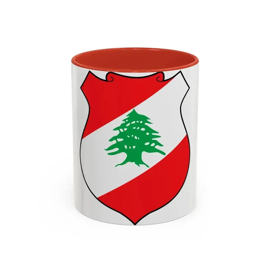 Coat of arms of Lebanon - Accent Coffee Mug 11oz Red - Go Mug Yourself