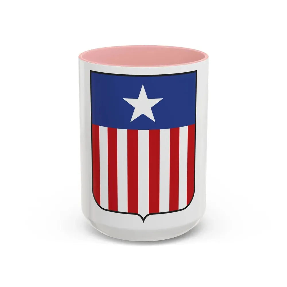 Coat of arms of Liberia in 1889 - Accent Coffee Mug 15oz Pink - Go Mug Yourself