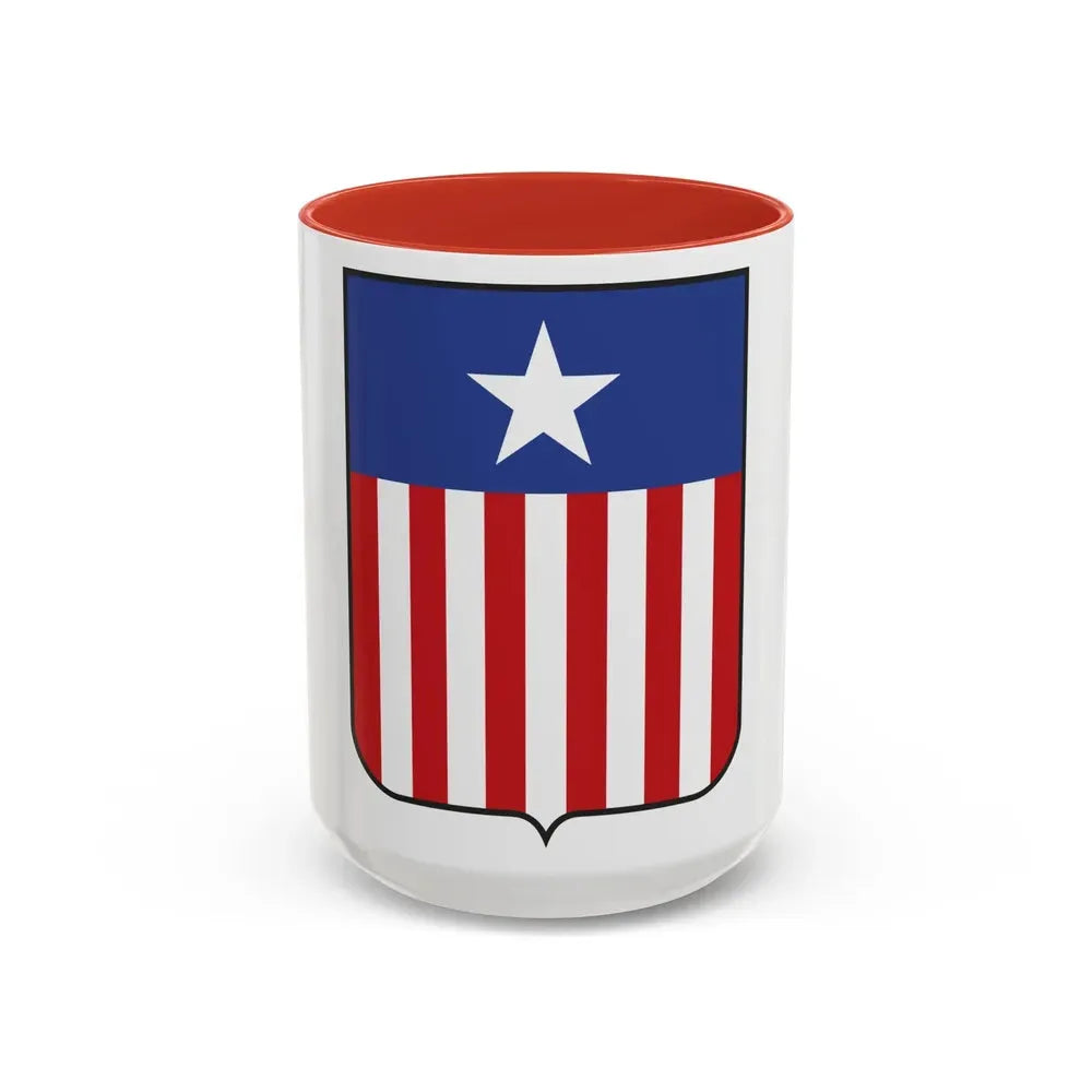 Coat of arms of Liberia in 1889 - Accent Coffee Mug 15oz Red - Go Mug Yourself