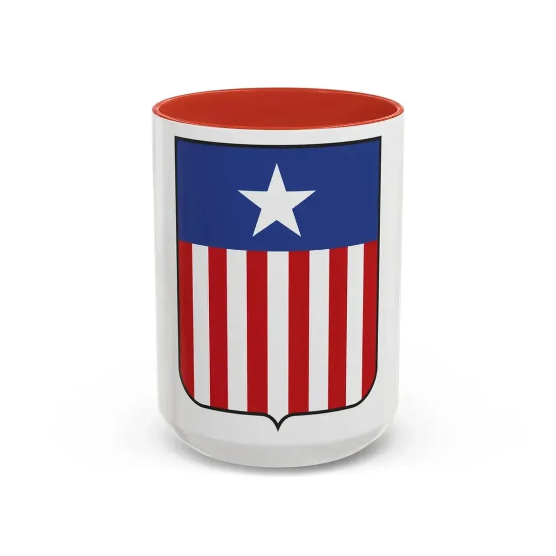 Coat of arms of Liberia in 1889 - Accent Coffee Mug 15oz Red - Go Mug Yourself
