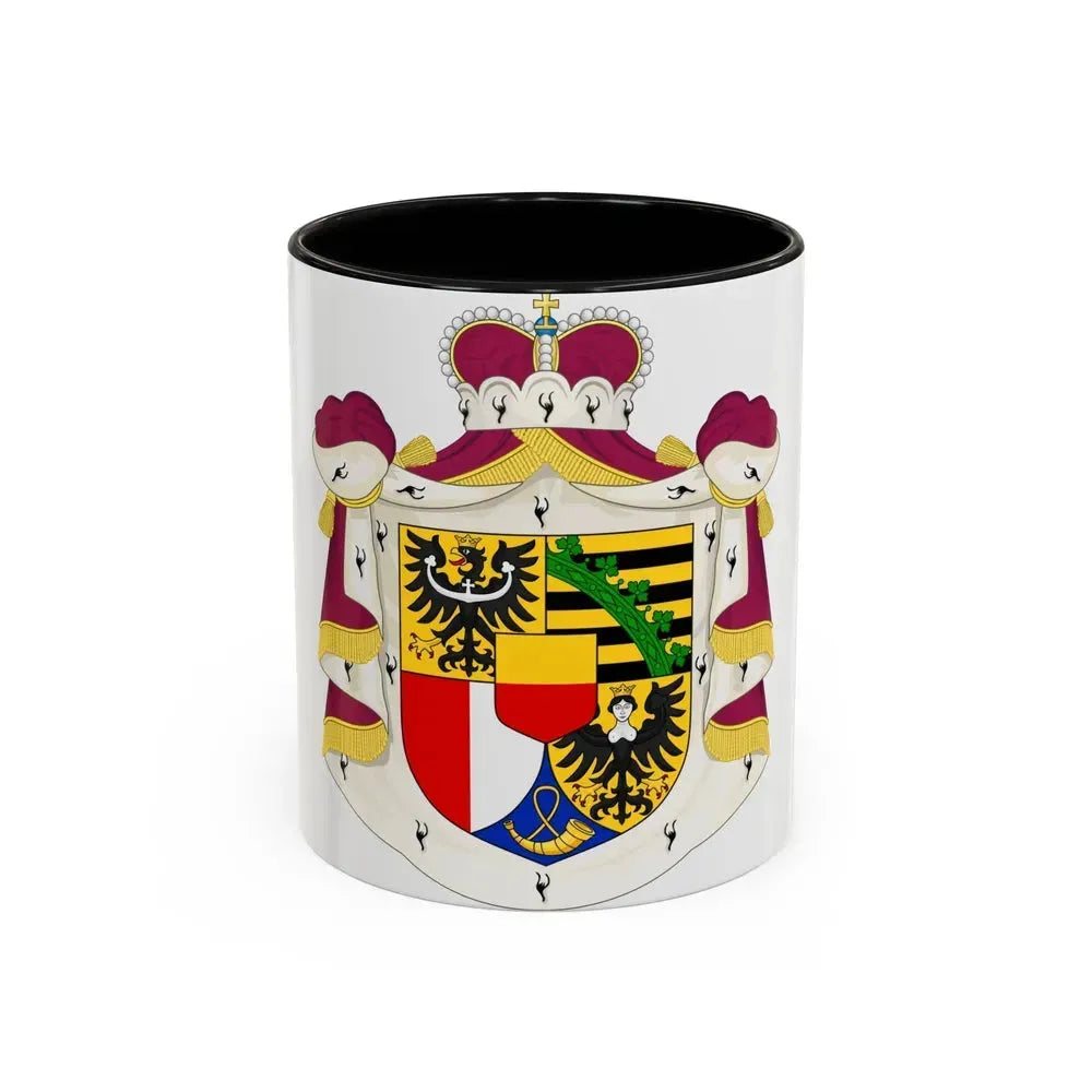 Coat of arms of Liechtenstein - Accent Coffee Mug 11oz Black - Go Mug Yourself