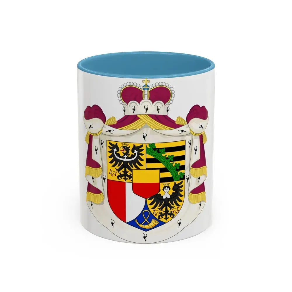 Coat of arms of Liechtenstein - Accent Coffee Mug 11oz Light Blue - Go Mug Yourself