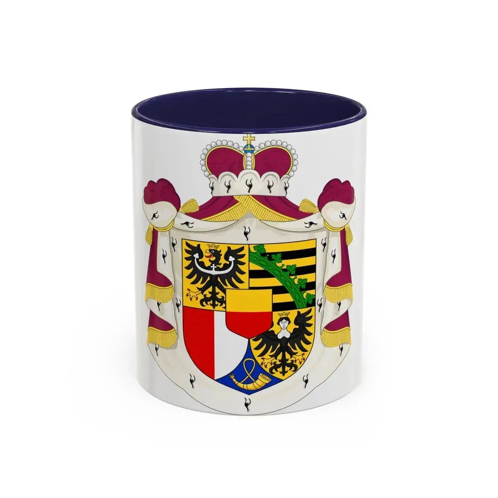 Coat of arms of Liechtenstein - Accent Coffee Mug 11oz Navy - Go Mug Yourself