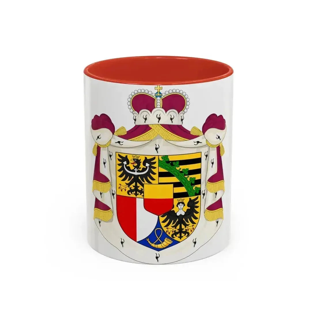Coat of arms of Liechtenstein - Accent Coffee Mug 11oz Red - Go Mug Yourself