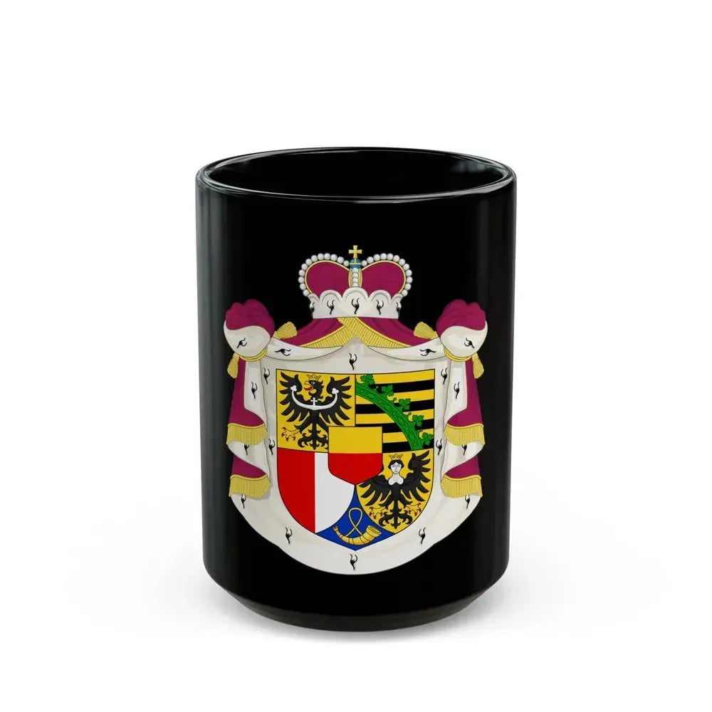 Coat of arms of Liechtenstein - Black Coffee Mug 15oz - Go Mug Yourself