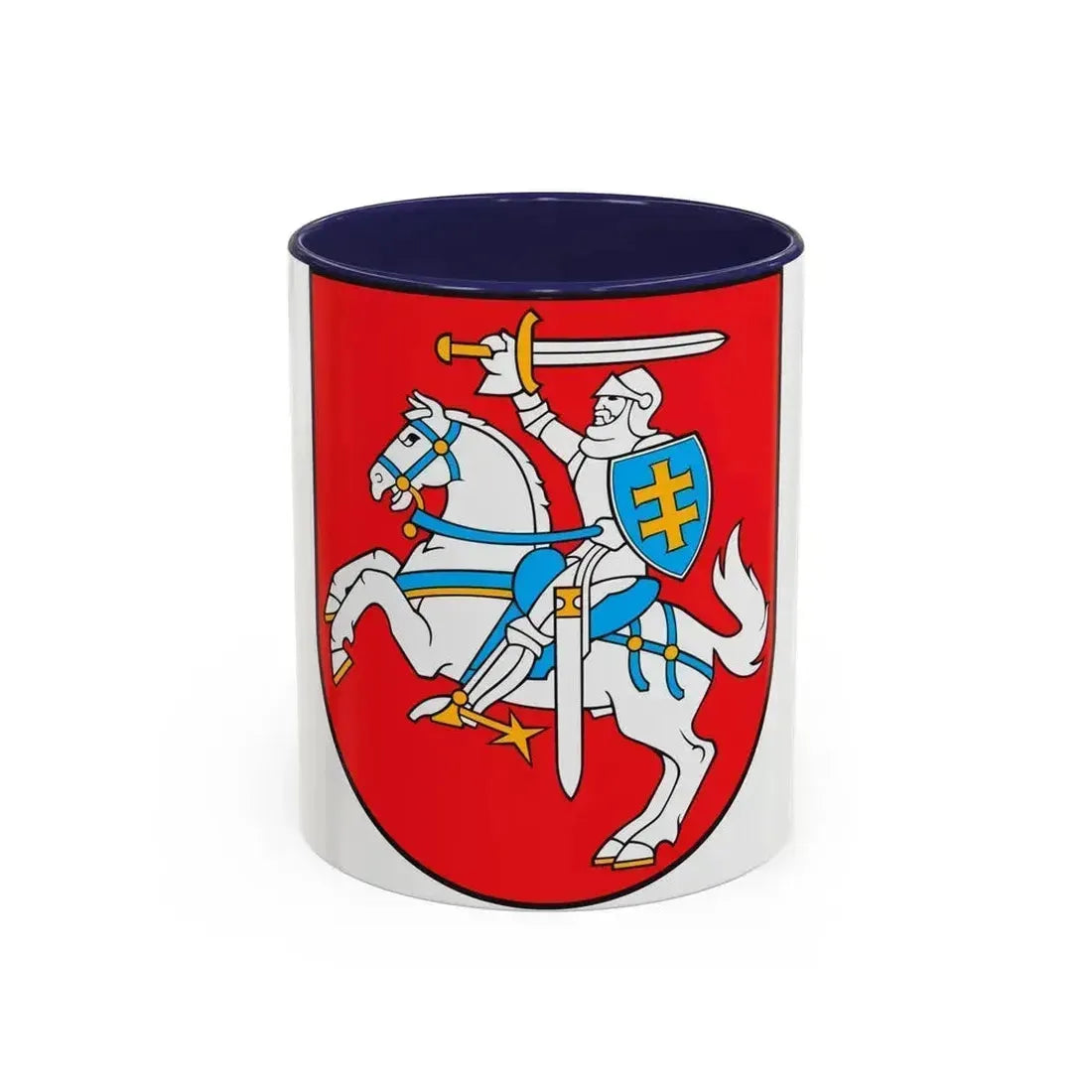Coat of arms of Lithuania - Accent Coffee Mug 11oz Navy - Go Mug Yourself