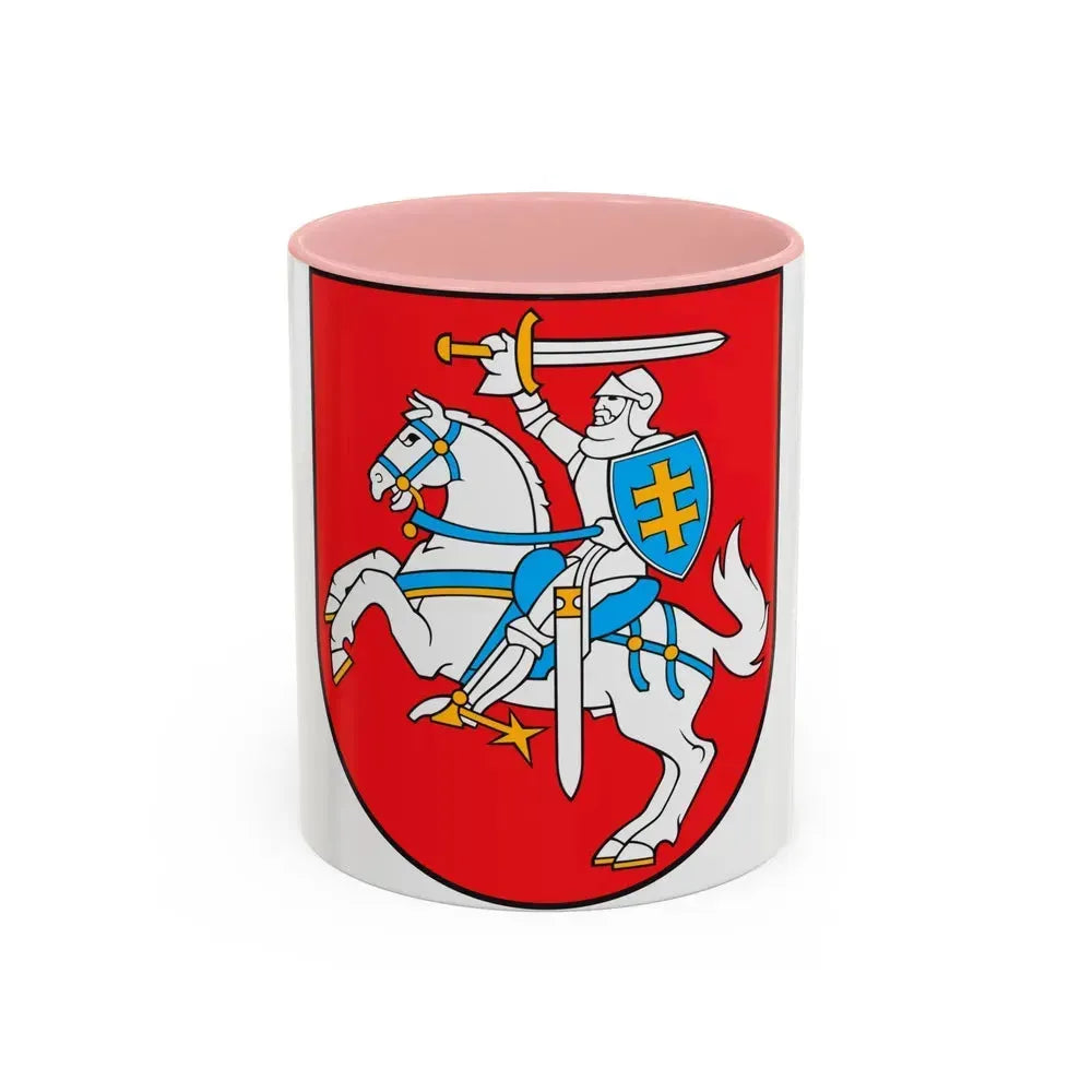 Coat of arms of Lithuania - Accent Coffee Mug 11oz Pink - Go Mug Yourself