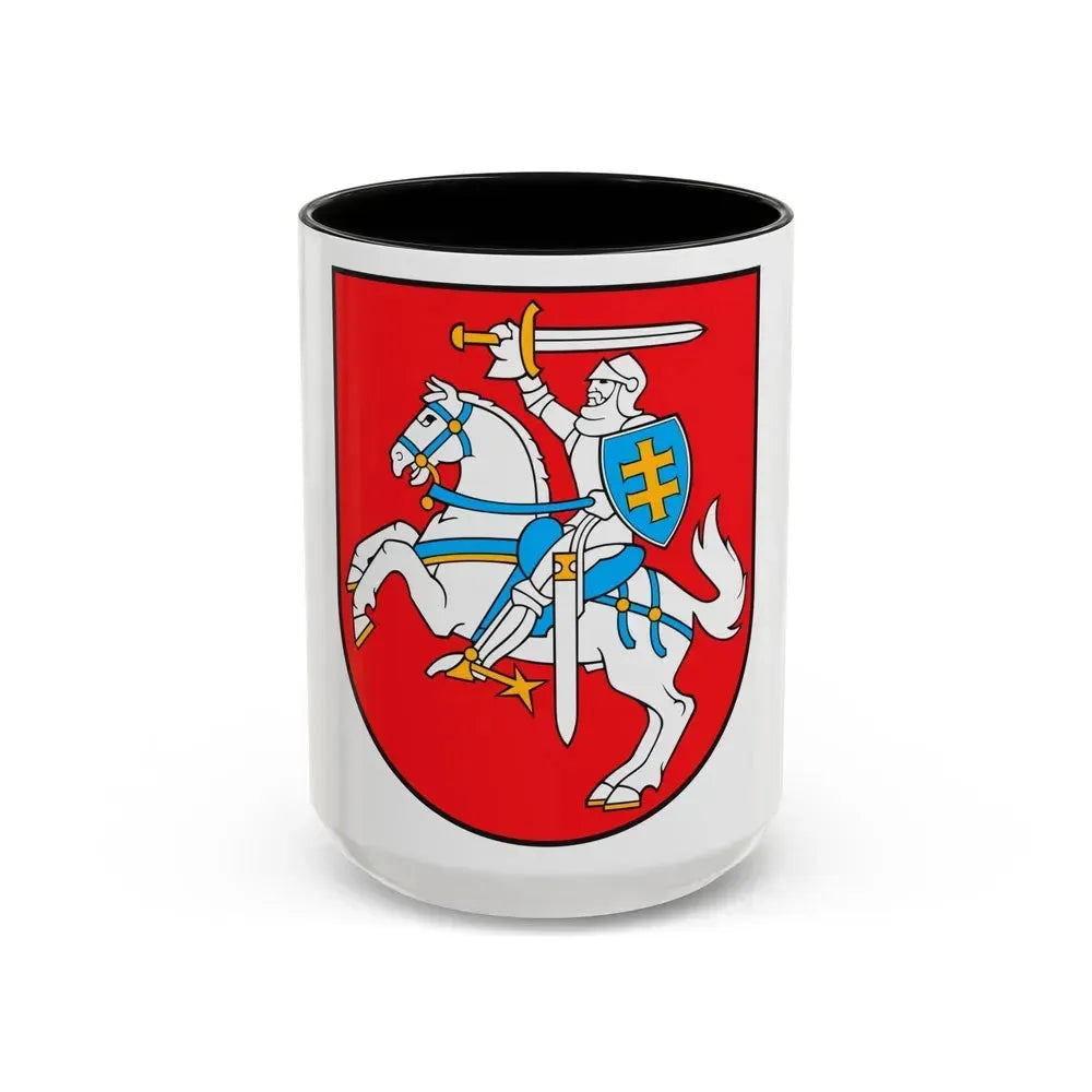 Coat of arms of Lithuania - Accent Coffee Mug 15oz Black - Go Mug Yourself