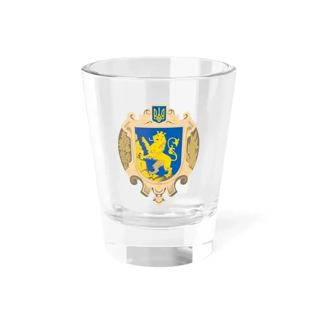 Coat of Arms of Lviv Oblast - Shot Glass 1.5oz 1.5oz - Go Mug Yourself