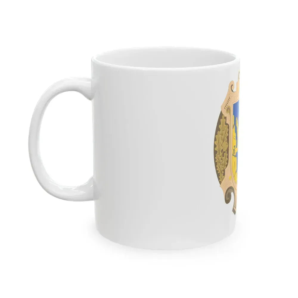 Coat of Arms of Lviv Oblast - White Coffee Mug - Go Mug Yourself