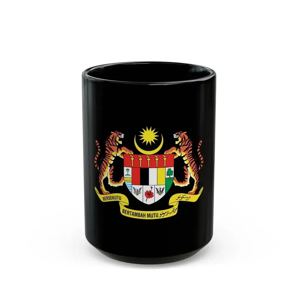 Coat of arms of Malaysia (1982-1988) - Black Coffee Mug 15oz - Go Mug Yourself