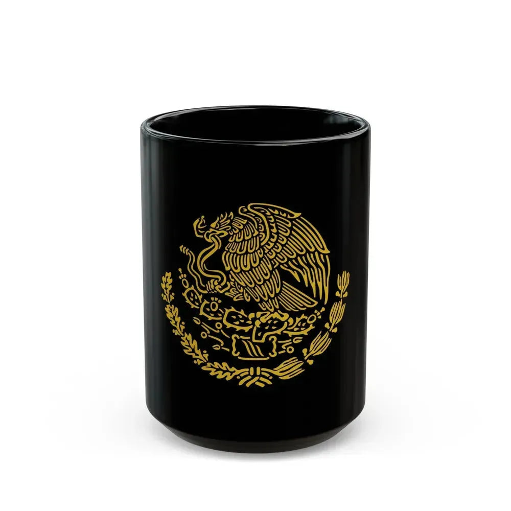Coat of arms of Mexico 2 - Black Coffee Mug 15oz - Go Mug Yourself